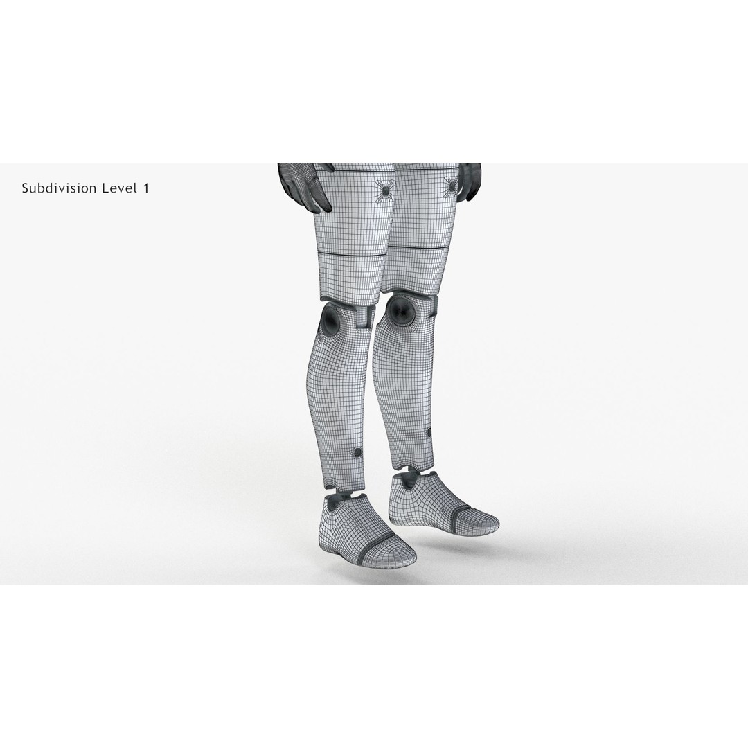 Female Crash Test Dummy 3D Model – Low Poly PBR Asset, FBX