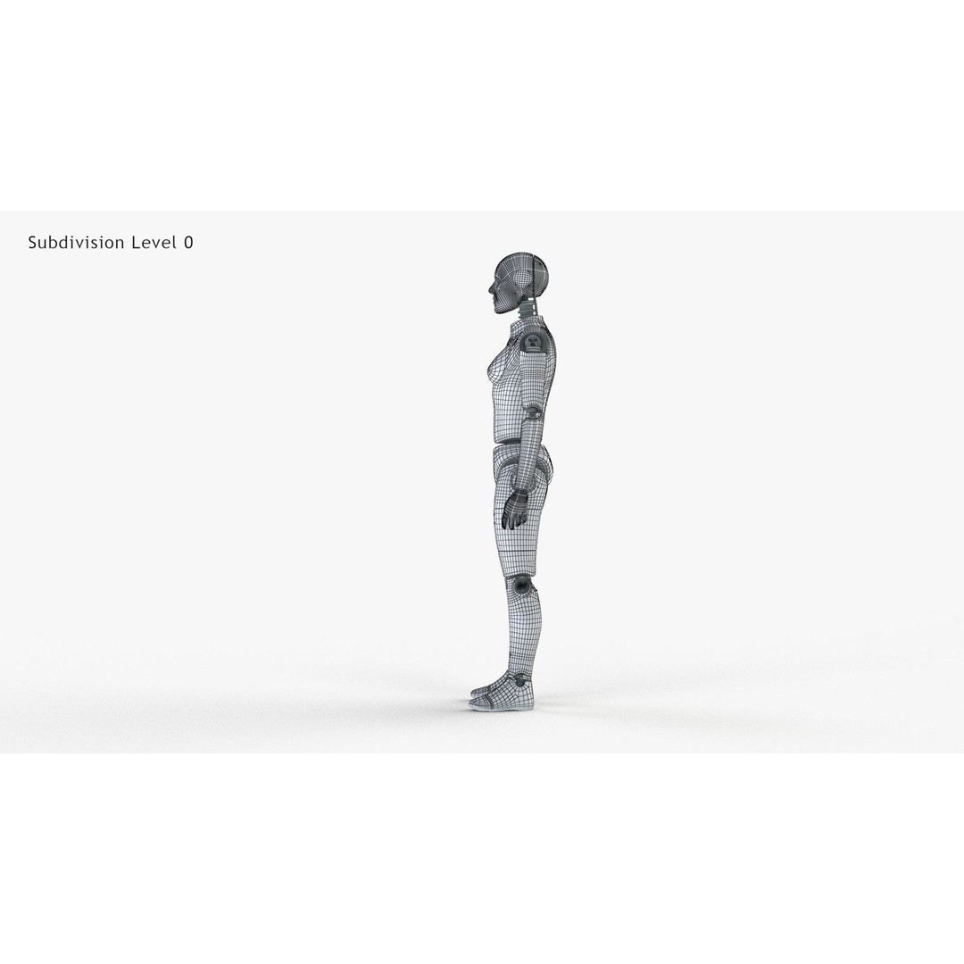 Female Crash Test Dummy 3D Model – Low Poly PBR Asset, FBX - View 18
