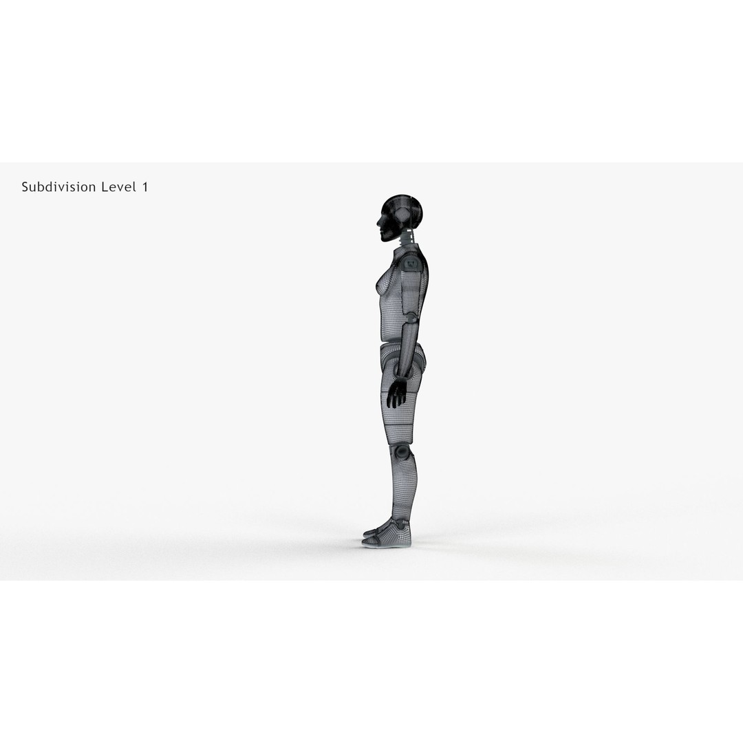 Female Crash Test Dummy 3D Model – Low Poly PBR Asset, FBX - View 20