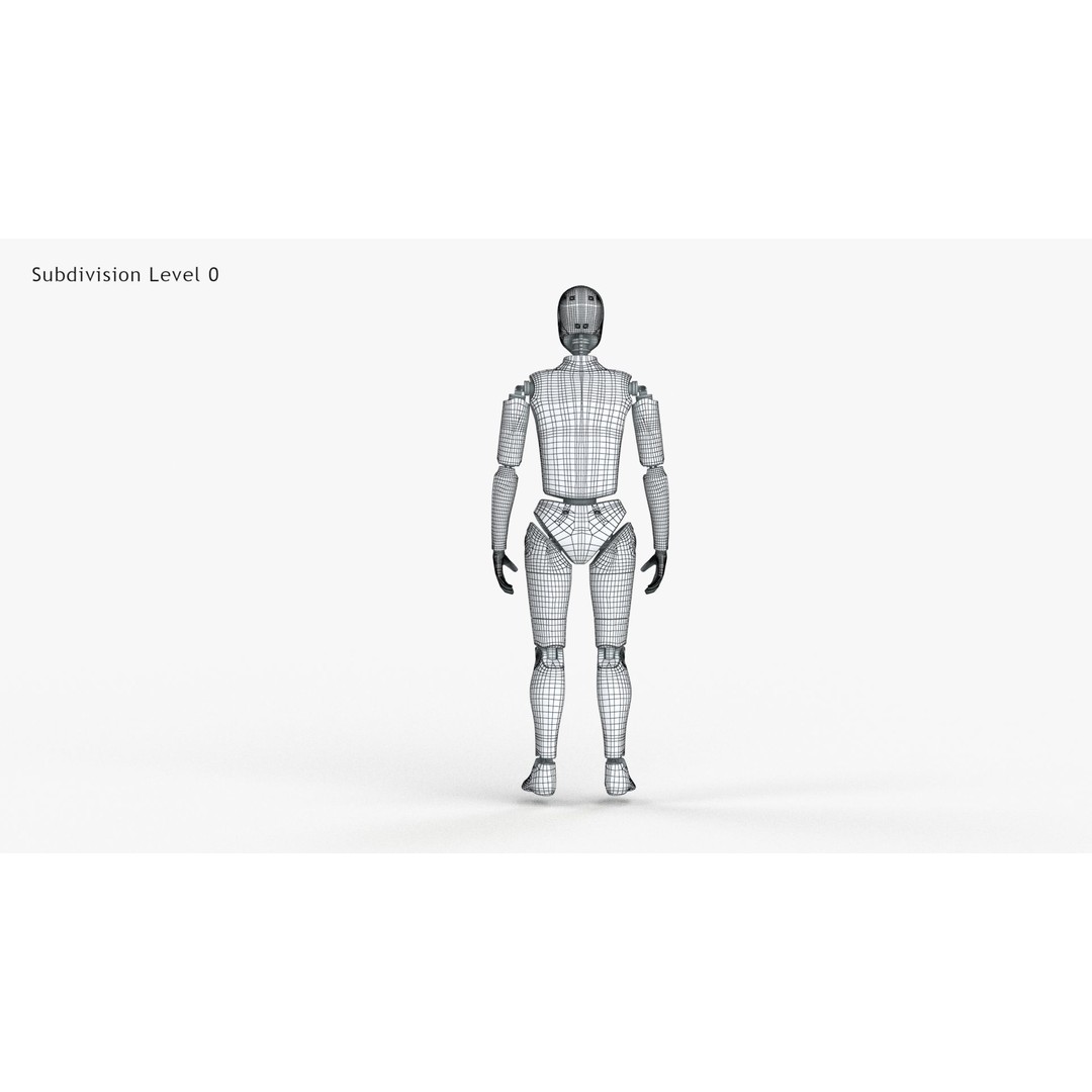 Female Crash Test Dummy 3D Model – Low Poly PBR Asset, FBX - View 22