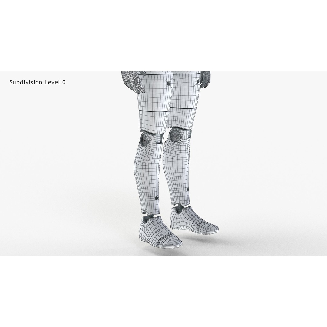 Female Crash Test Dummy 3D Model – Low Poly PBR Asset, FBX - View 27