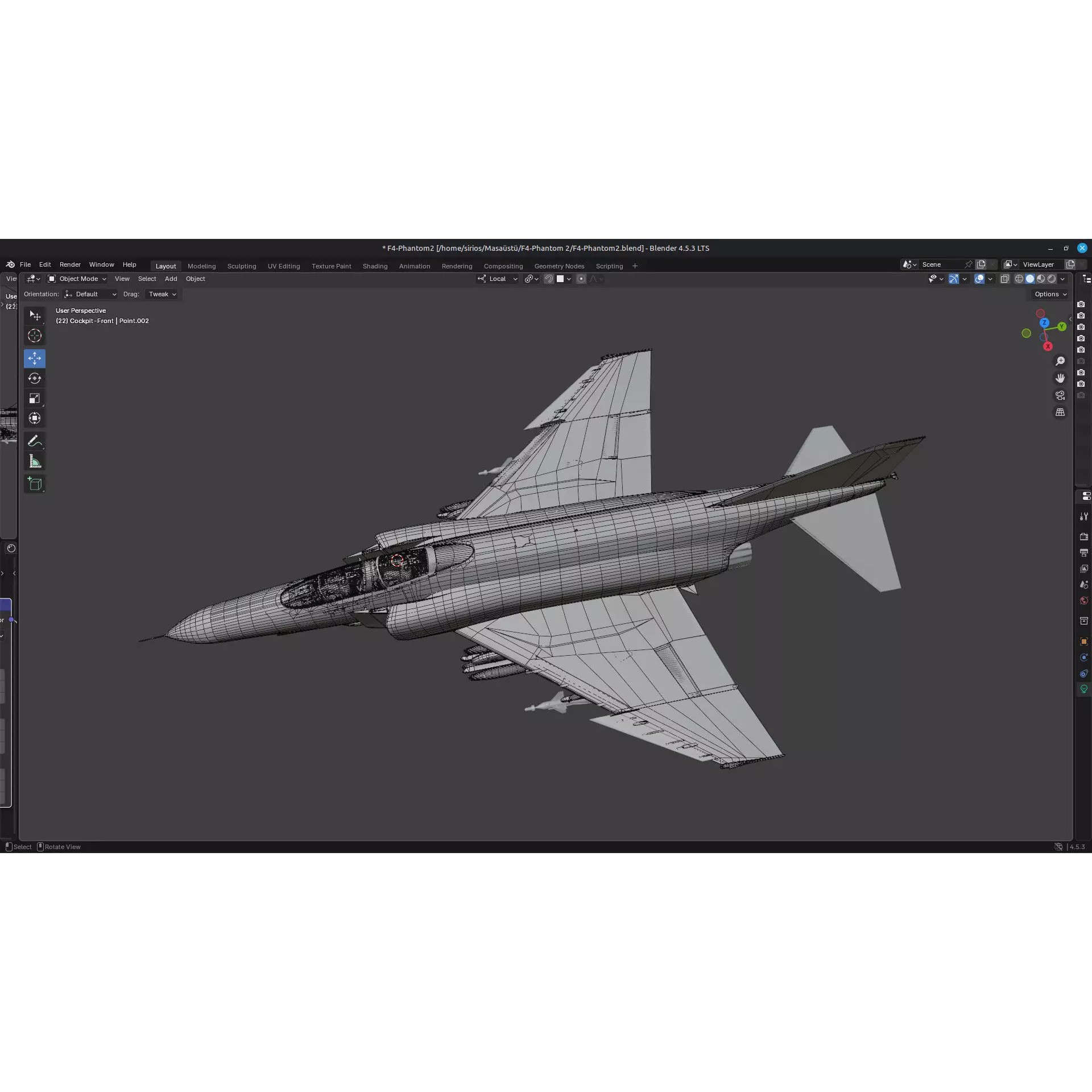 F4 Phantom 2 - Low-Poly Game-Ready 3D Model