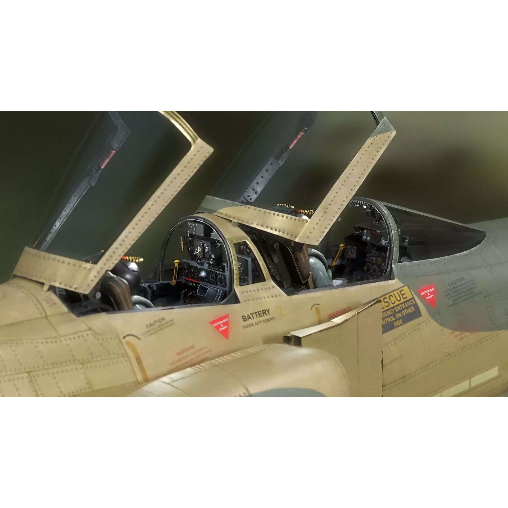 F4 Phantom 2 - Low-Poly Game-Ready 3D Model - View 19