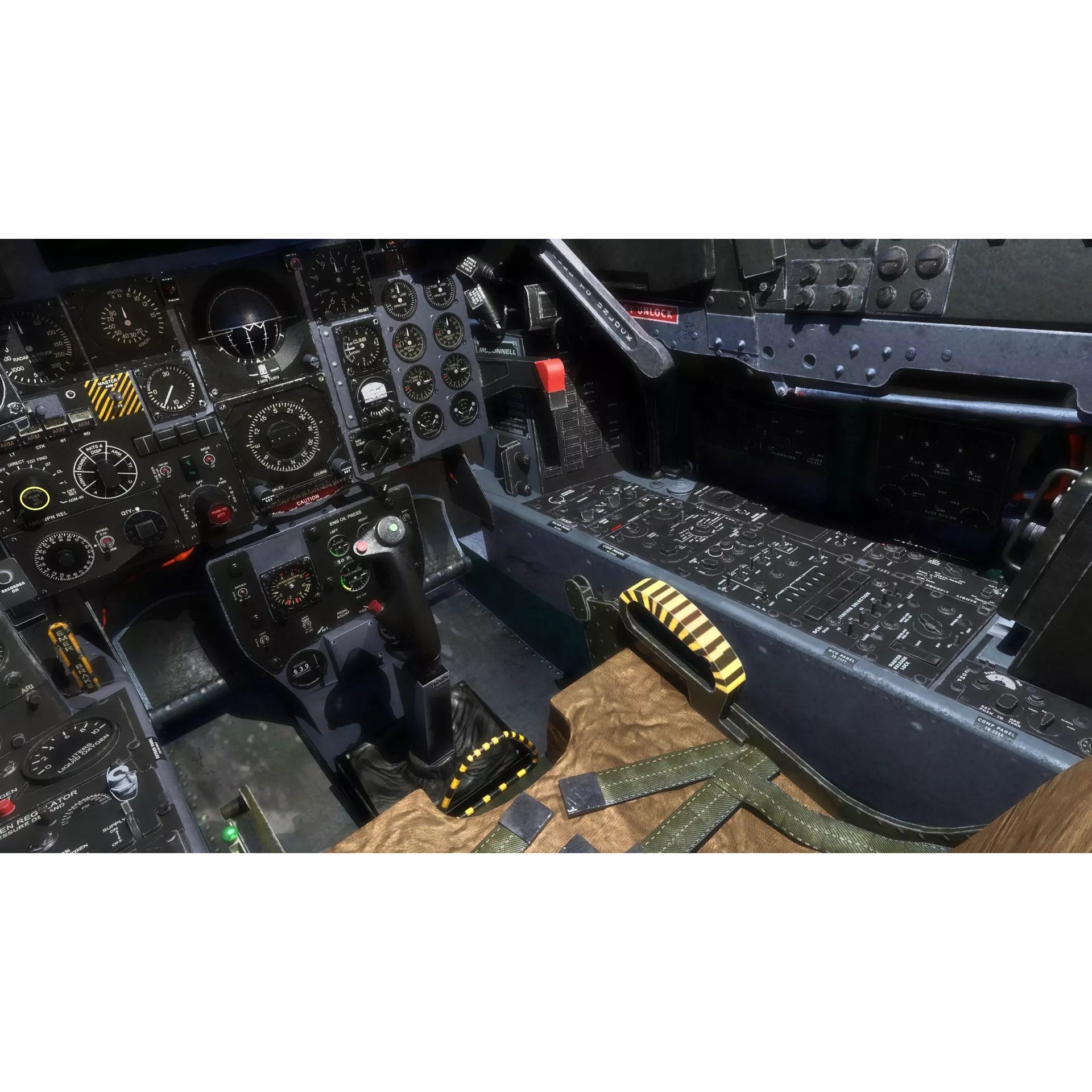 F4 Phantom 2 - Low-Poly Game-Ready 3D Model - View 24