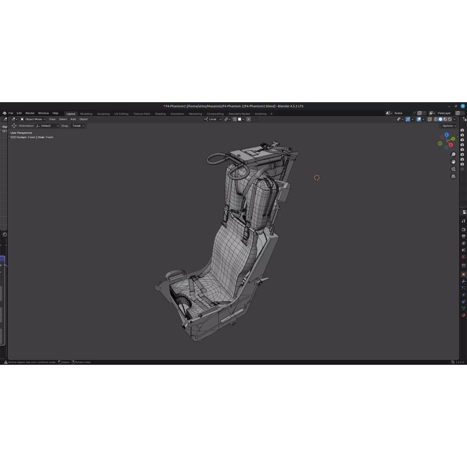 F4 Phantom 2 - Low-Poly Game-Ready 3D Model - View 32
