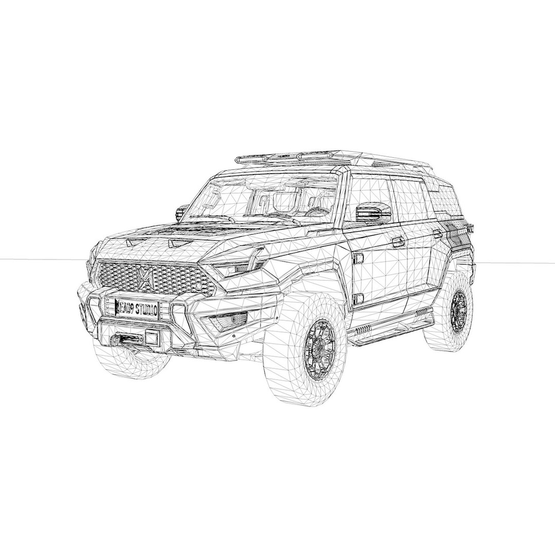 Dongfeng Mengshi M-Hero 2024 3D Model – High Poly Vehicle, FBX, OBJ, Textured