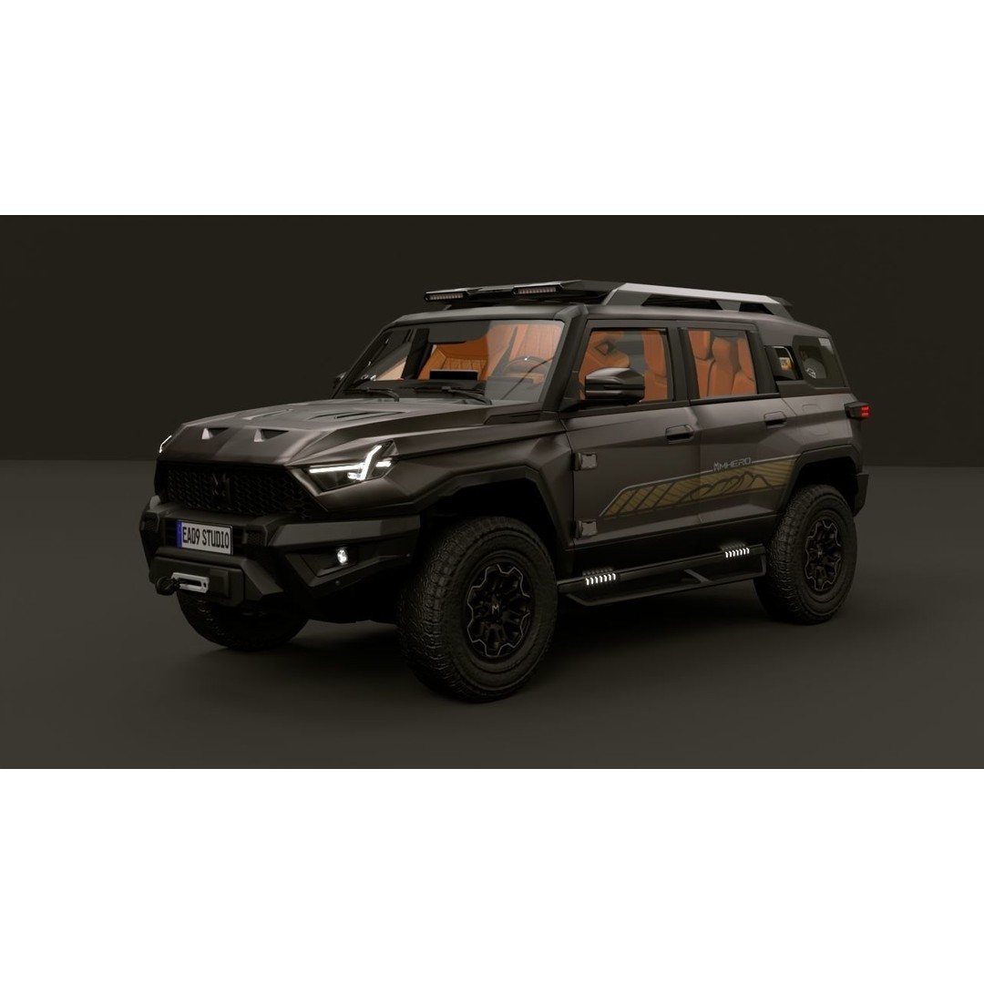 Dongfeng Mengshi M-Hero 2024 3D Model – High Poly Vehicle, FBX, OBJ, Textured - View 11