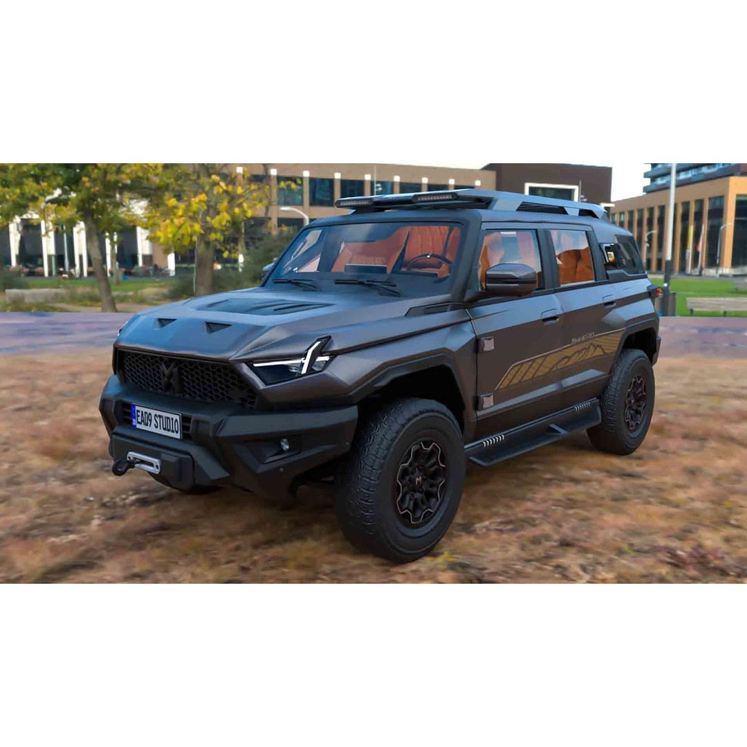 Dongfeng Mengshi M-Hero 2024 3D Model – High Poly Vehicle, FBX, OBJ, Textured - View 6
