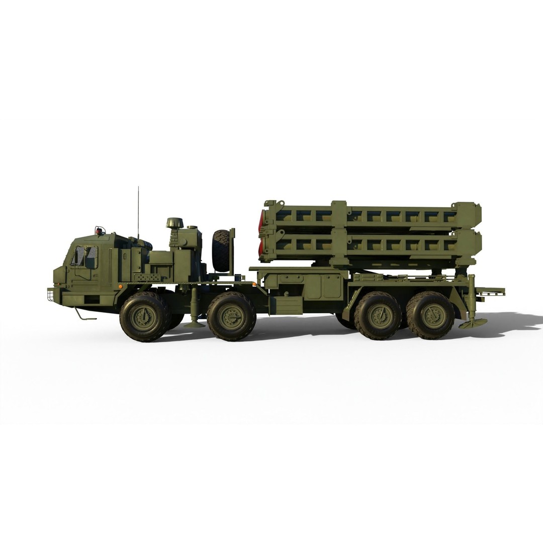 S-350 Vityaz Missile System 3D Model – PBR Military Vehicle, FBX - View 14