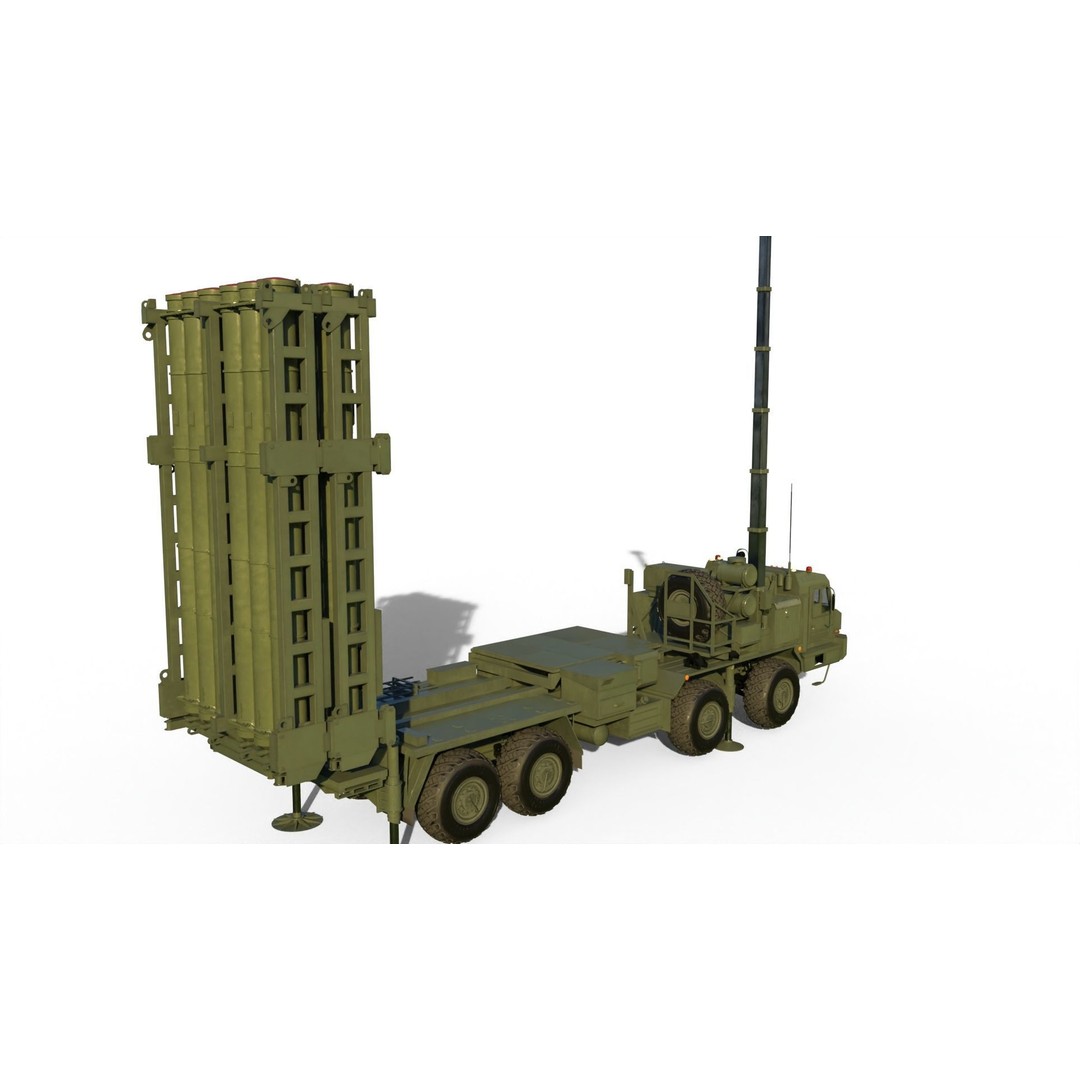 S-350 Vityaz Missile System 3D Model – PBR Military Vehicle, FBX - View 15