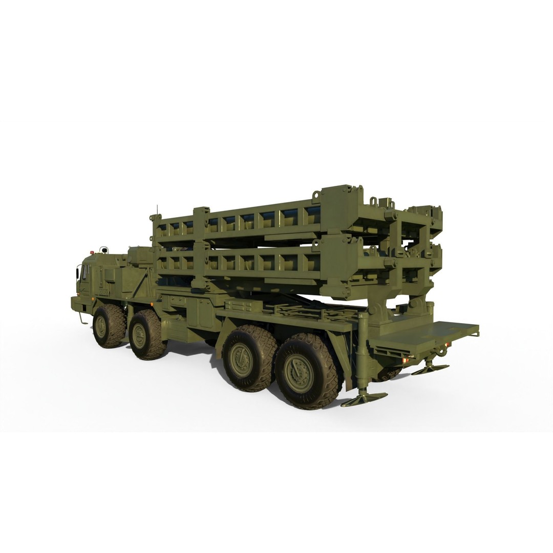 S-350 Vityaz Missile System 3D Model – PBR Military Vehicle, FBX - View 16