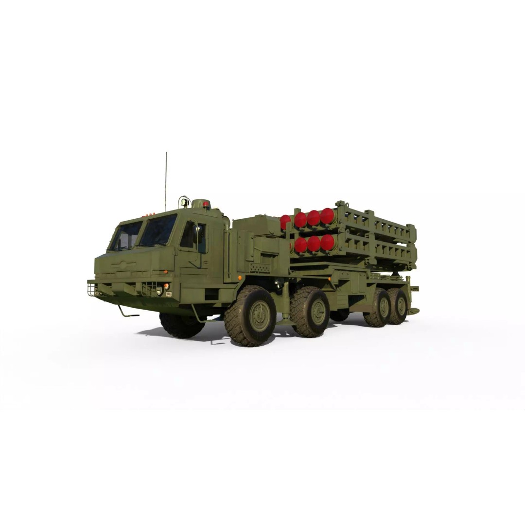 S-350 Vityaz Missile System 3D Model – PBR Military Vehicle, FBX - View 2