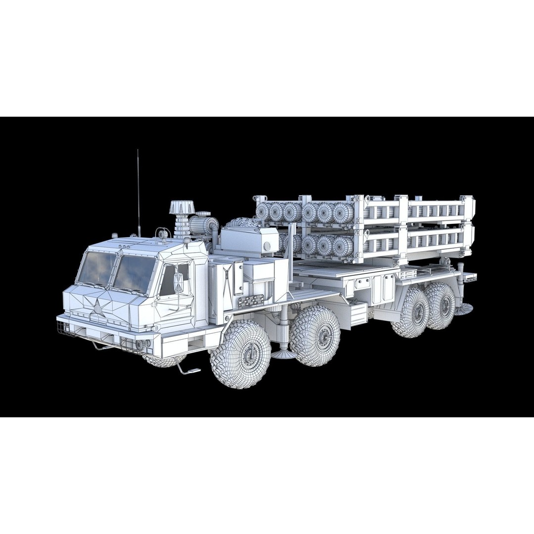 S-350 Vityaz Missile System 3D Model – PBR Military Vehicle, FBX - View 26