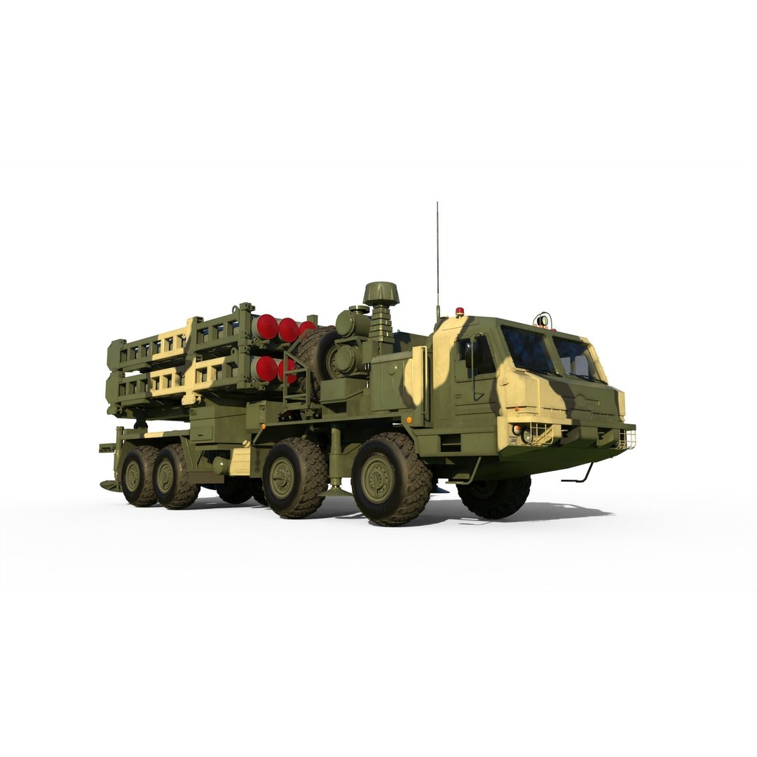 S-350 Vityaz Missile System 3D Model – PBR Military Vehicle, FBX - View 6