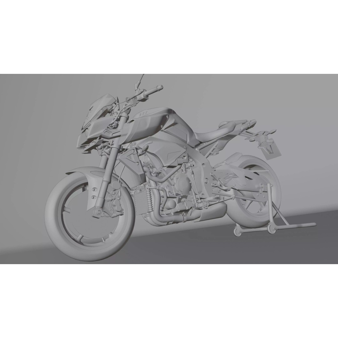 Yamaha MT-10 SP 2020 3D Model – Low Poly Rigged Game Asset, Blender