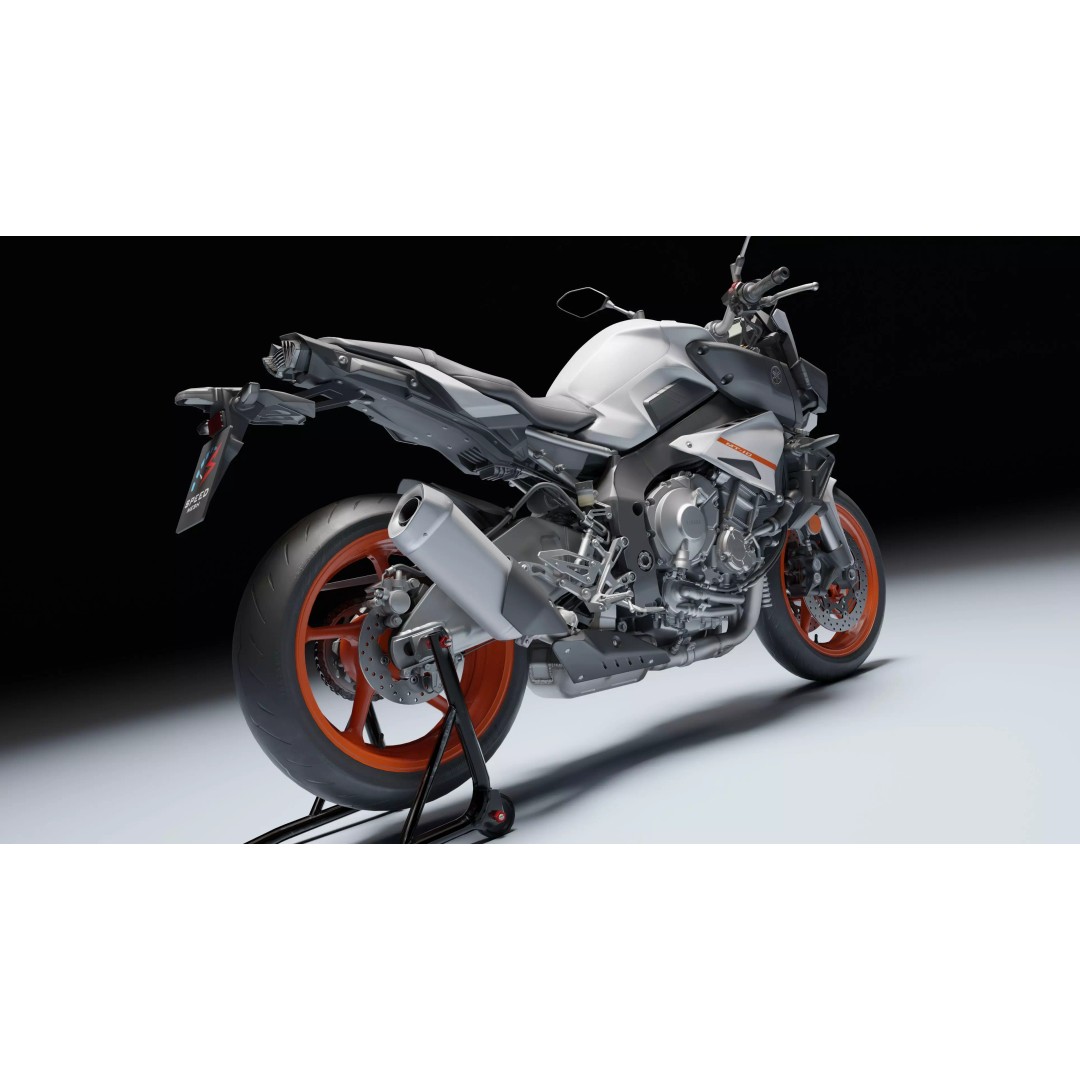 Yamaha MT-10 SP 2020 3D Model – Low Poly Rigged Game Asset, Blender - View 17