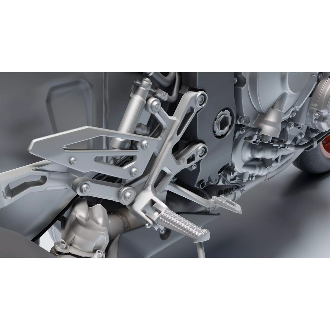 Yamaha MT-10 SP 2020 3D Model – Low Poly Rigged Game Asset, Blender - View 23