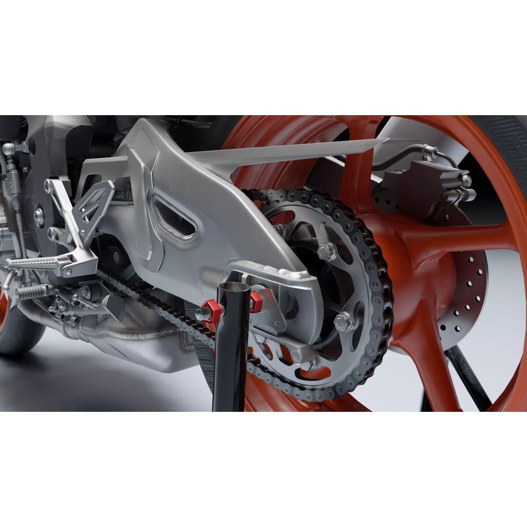 Yamaha MT-10 SP 2020 3D Model – Low Poly Rigged Game Asset, Blender - View 24