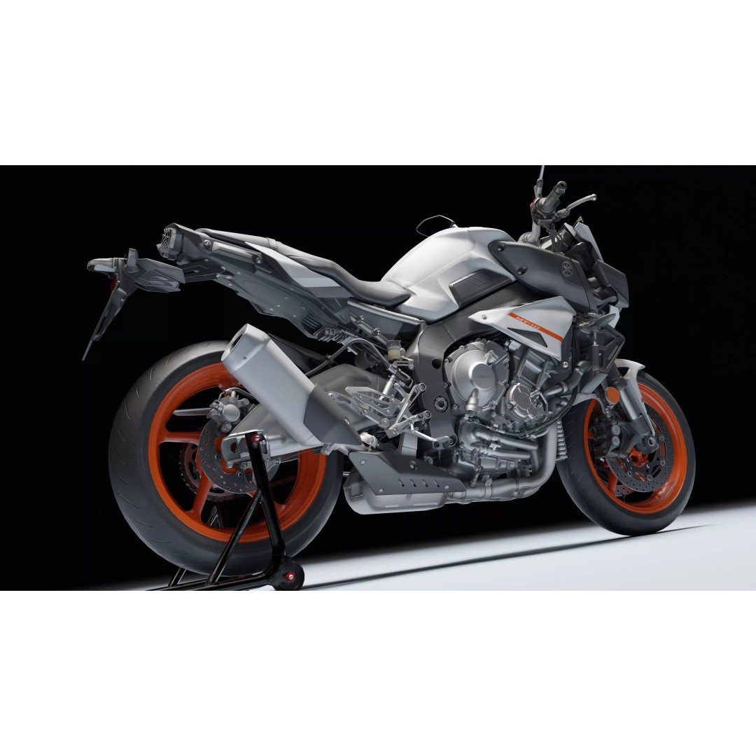 Yamaha MT-10 SP 2020 3D Model – Low Poly Rigged Game Asset, Blender - View 30