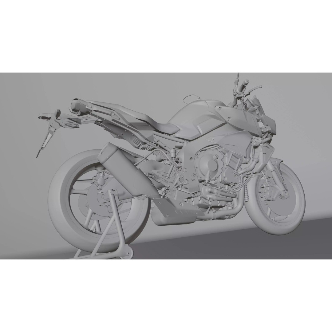 Yamaha MT-10 SP 2020 3D Model – Low Poly Rigged Game Asset, Blender - View 31
