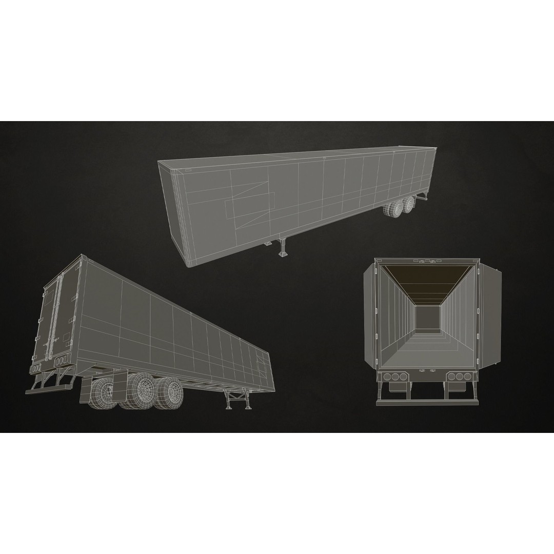 Semi Truck 3D Model – Low Poly Game Ready Collection, FBX