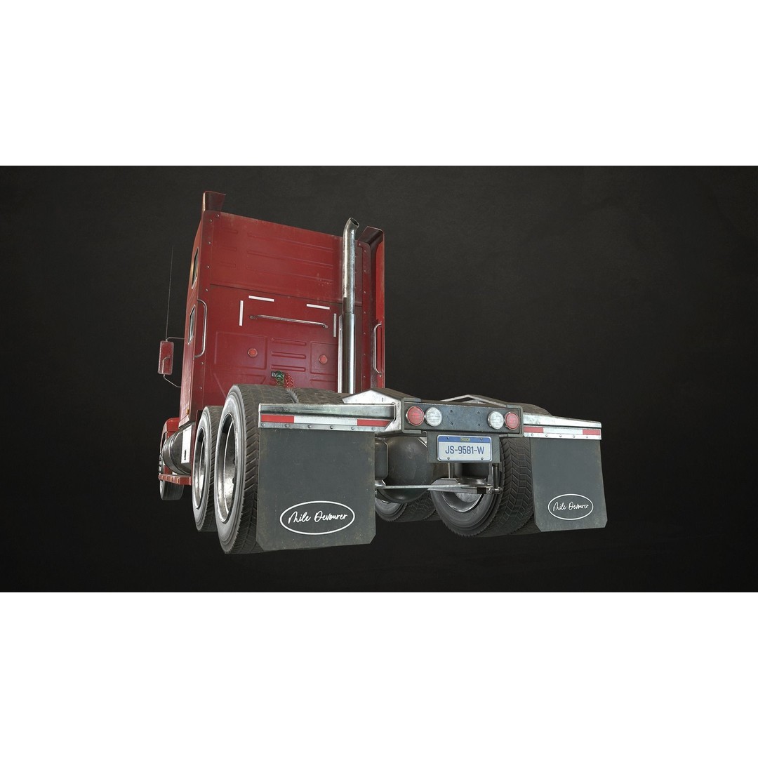 Semi Truck 3D Model – Low Poly Game Ready Collection, FBX - View 22