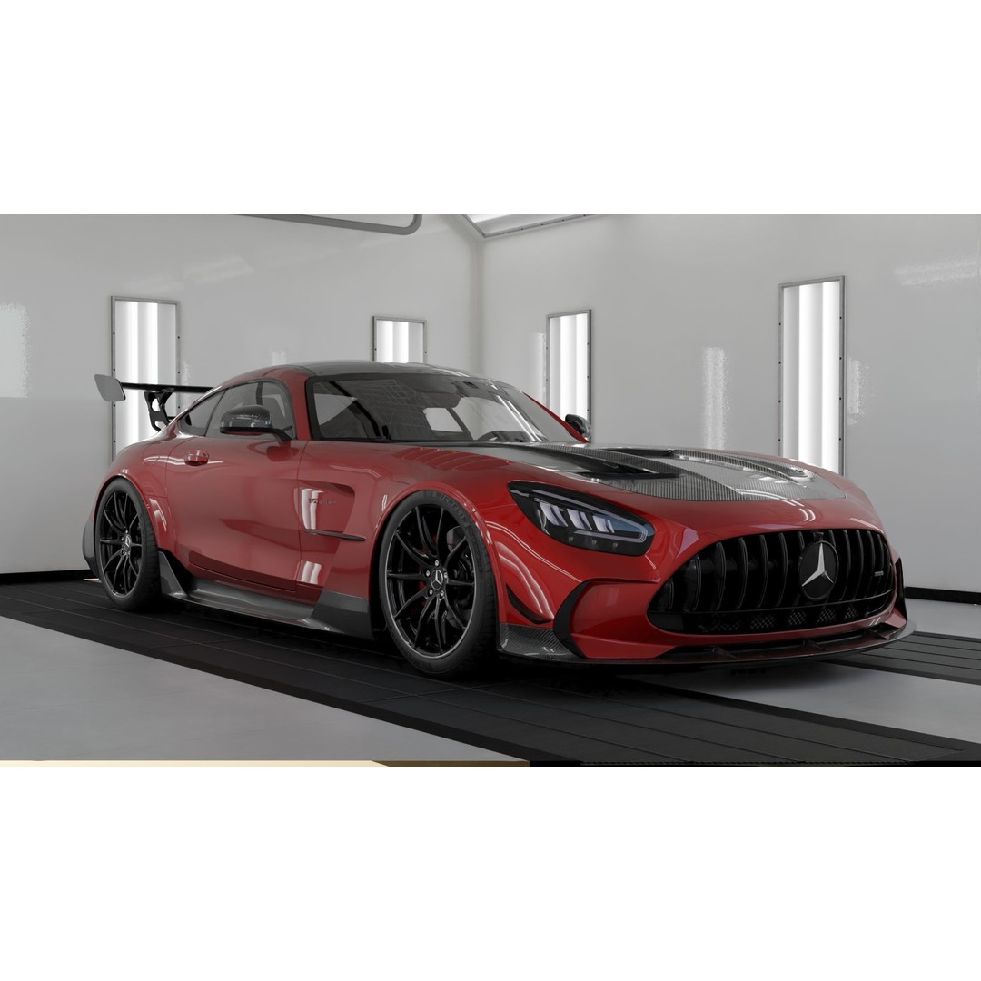 Car Lighting Studio 3D Model – Low Poly Paint Booth for Automotive Display - View 21