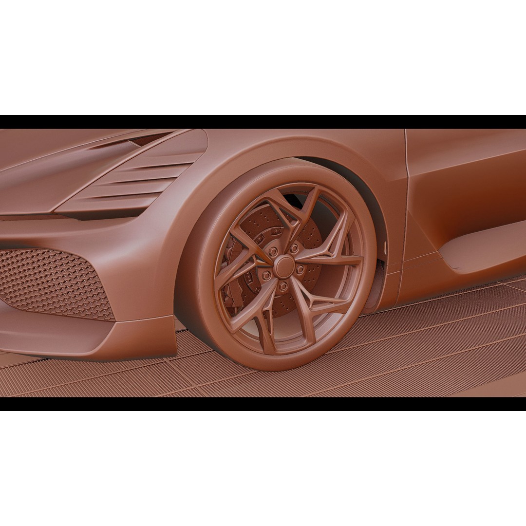 Car Lighting Studio 3D Model – Low Poly Paint Booth for Automotive Display - View 7