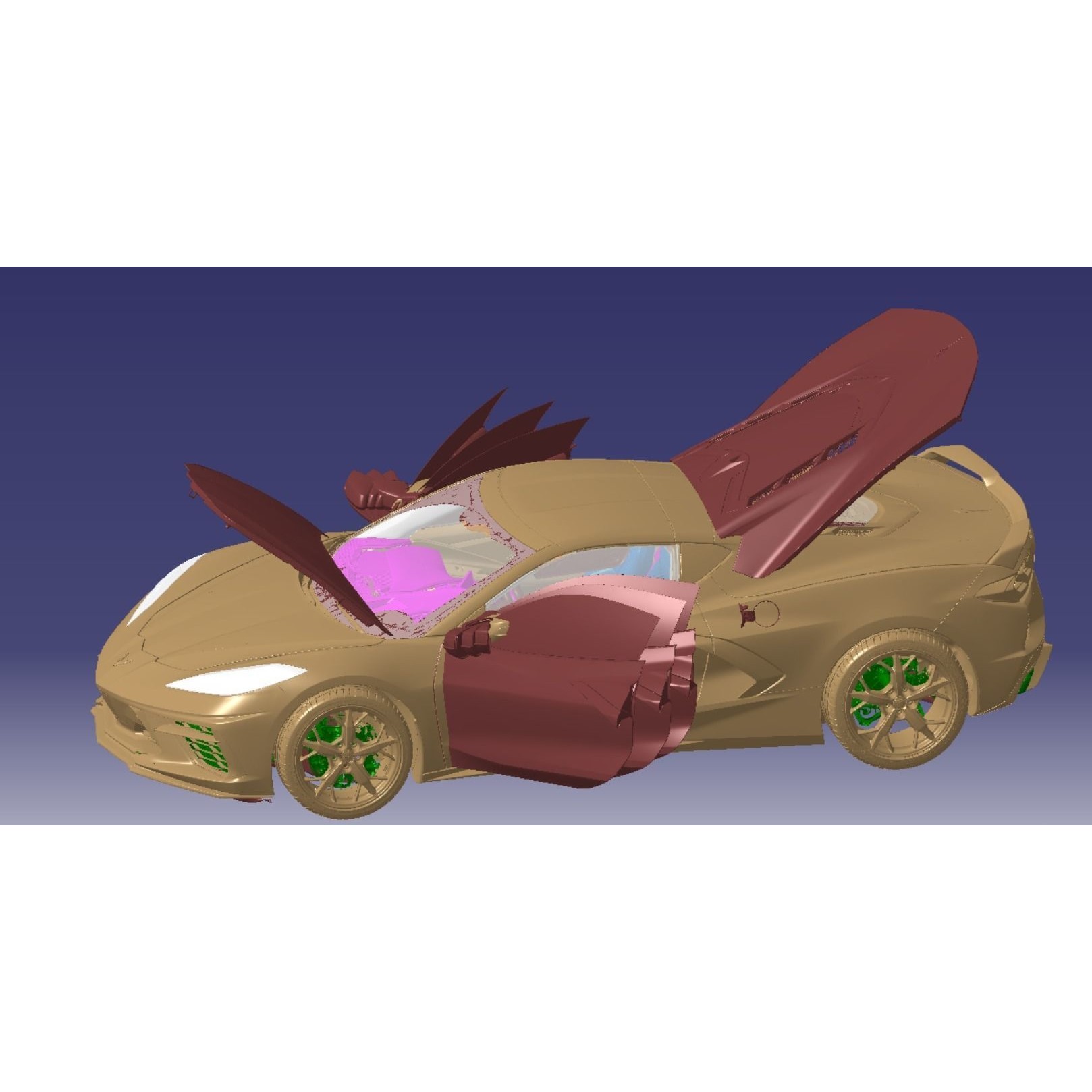 Chevrolet Corvette Premium 3LT 2020 - Scanned 3D Model - View 13