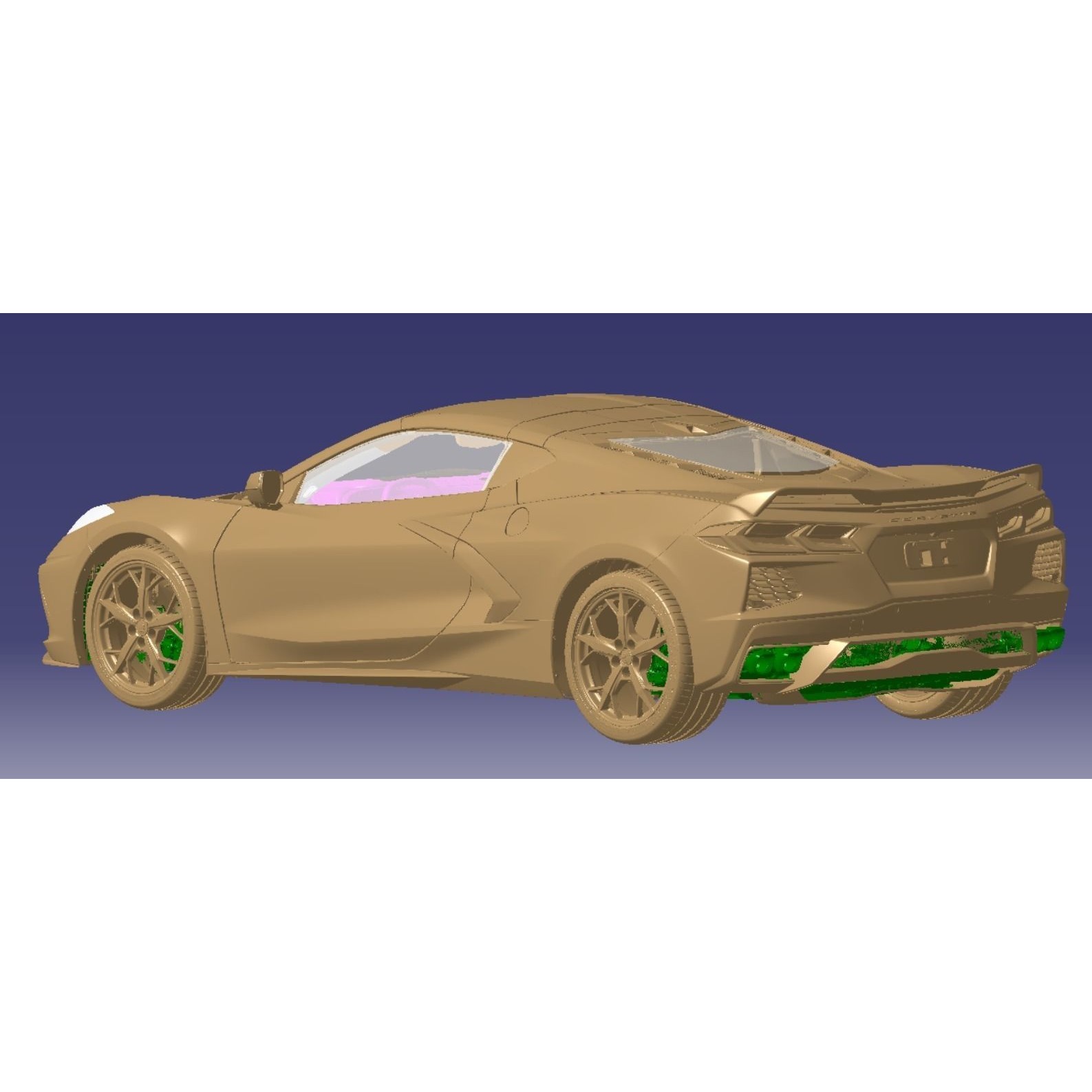 Chevrolet Corvette Premium 3LT 2020 - Scanned 3D Model - View 3