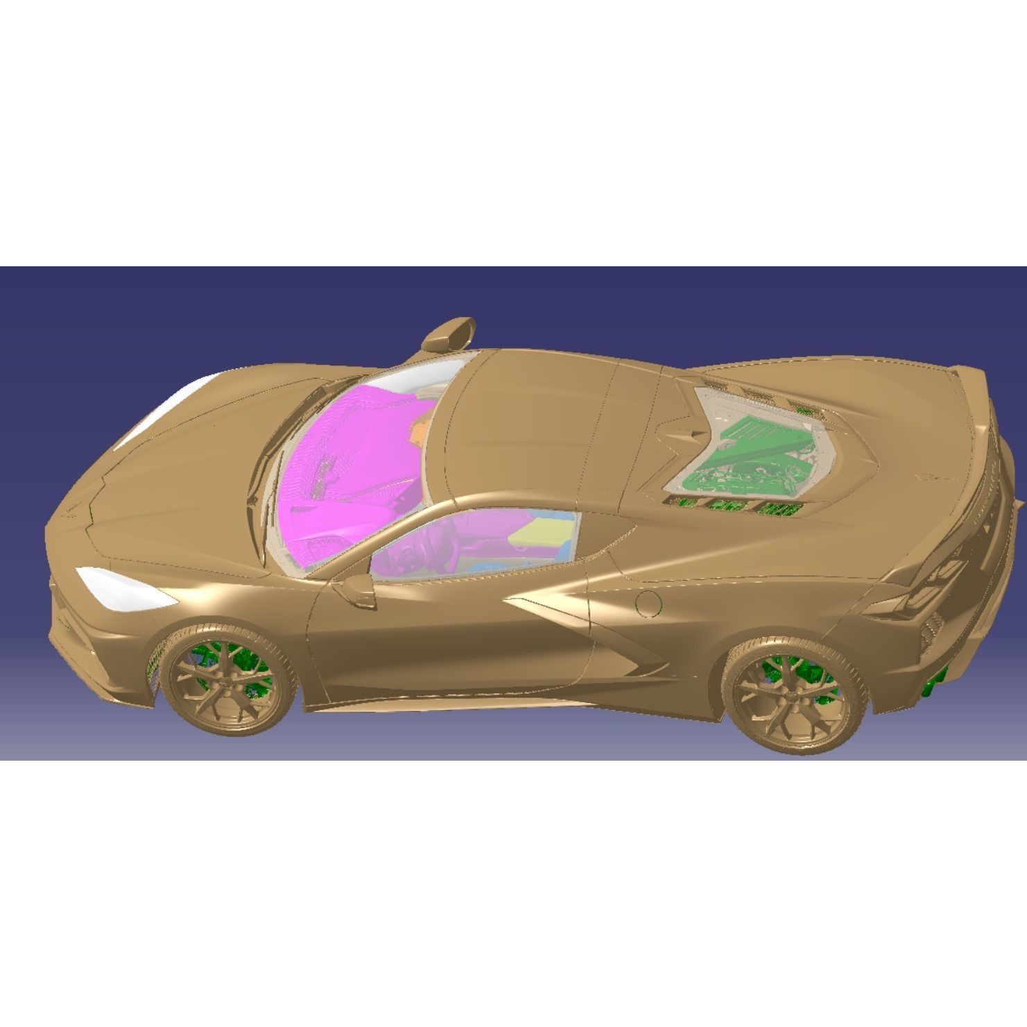 Chevrolet Corvette Premium 3LT 2020 - Scanned 3D Model - View 4