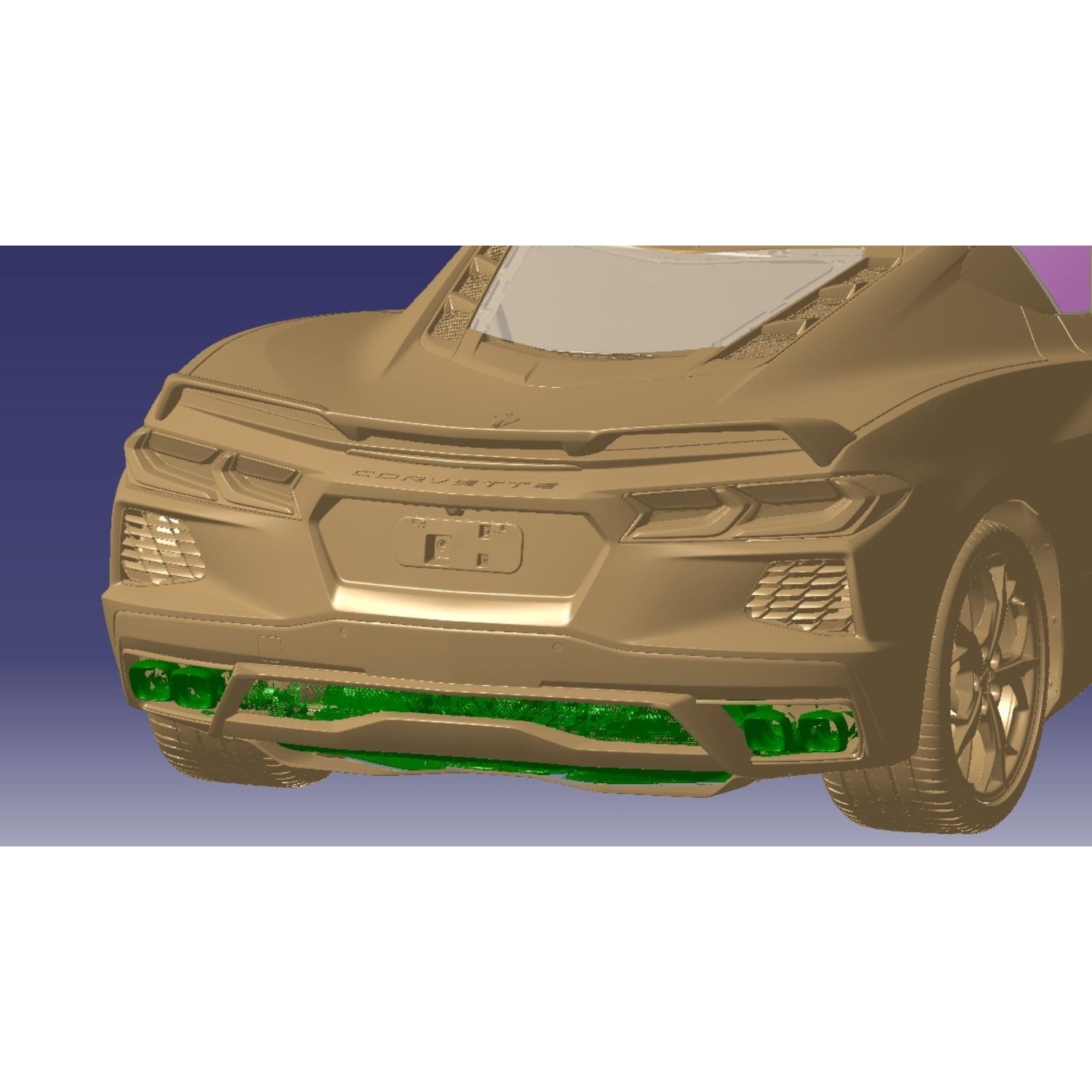 Chevrolet Corvette Premium 3LT 2020 - Scanned 3D Model - View 5