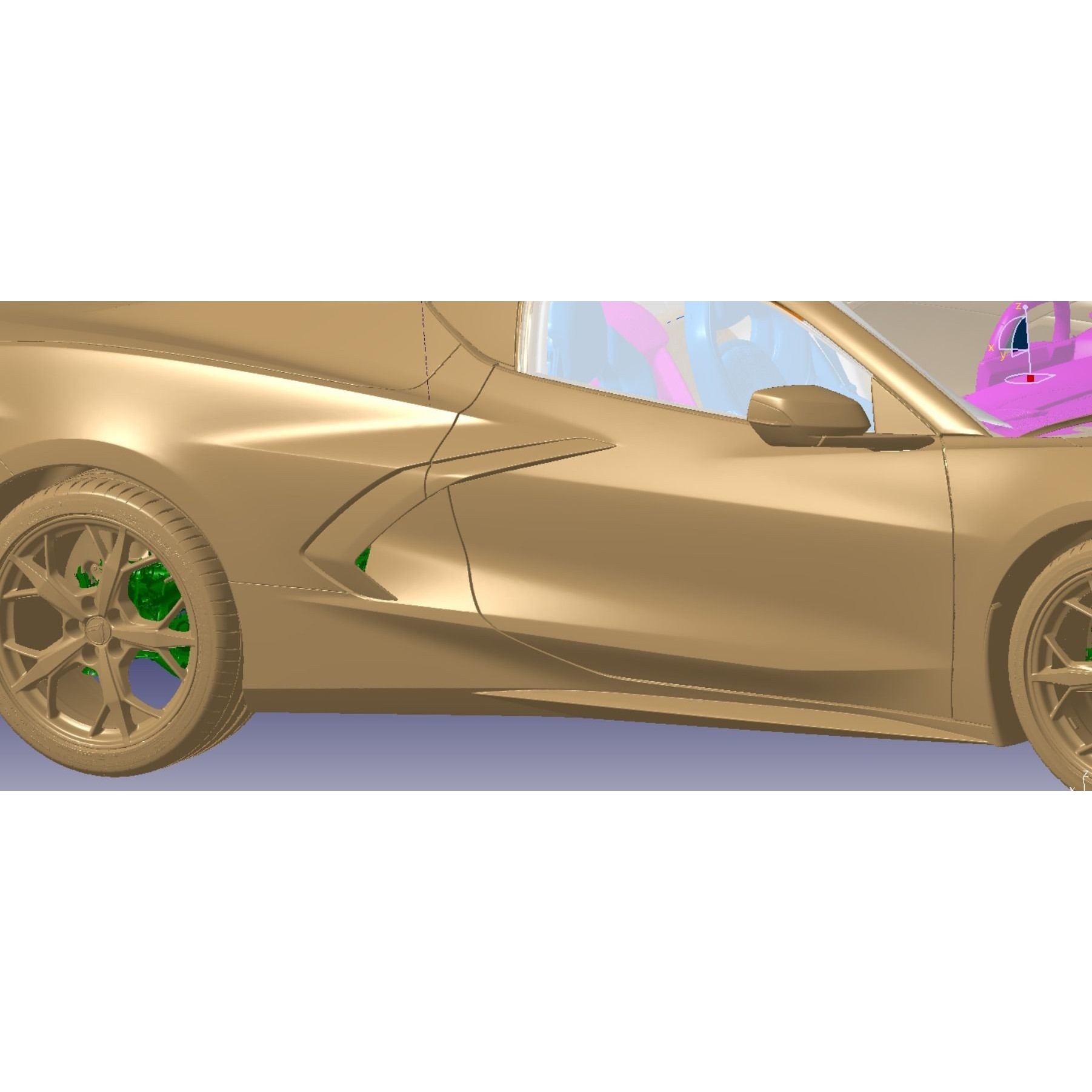 Chevrolet Corvette Premium 3LT 2020 - Scanned 3D Model - View 8