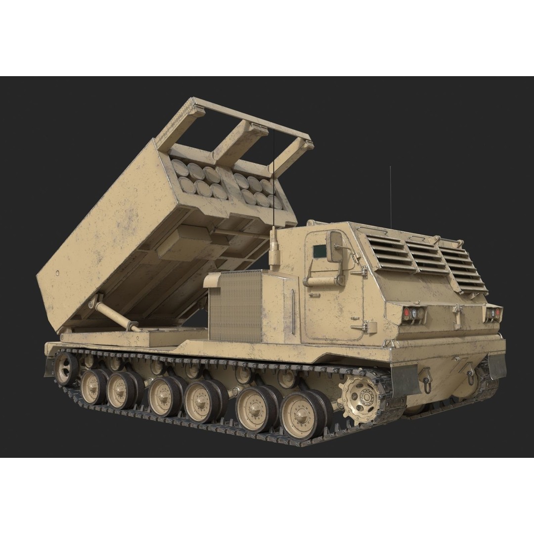 USA ARMY M270 MLRS 3D Model – Low Poly Game Asset, FBX - View 13
