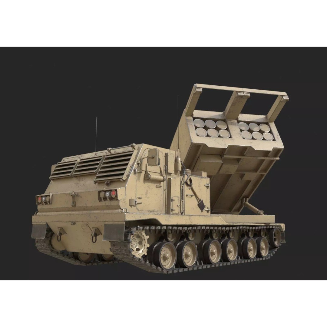 USA ARMY M270 MLRS 3D Model – Low Poly Game Asset, FBX - View 2