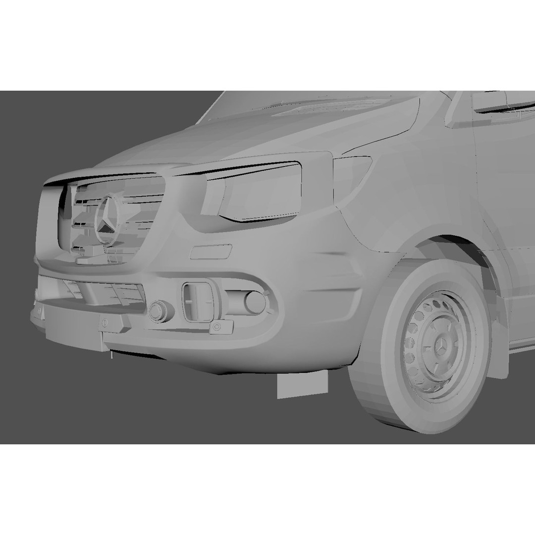 Sprinter Bullbar 3D Model – Low Poly Vehicle Asset, FBX, PBR - View 15