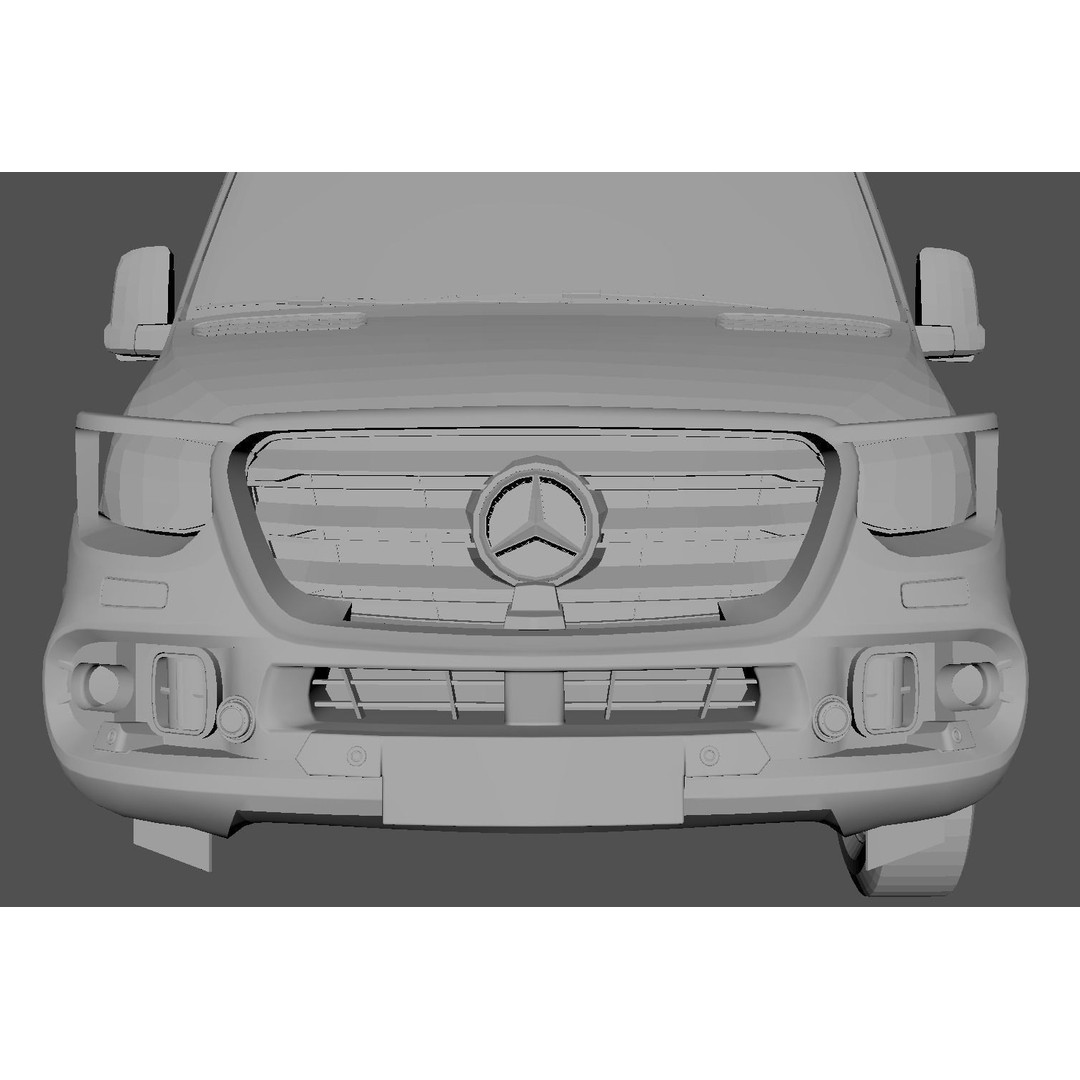 Sprinter Bullbar 3D Model – Low Poly Vehicle Asset, FBX, PBR - View 17