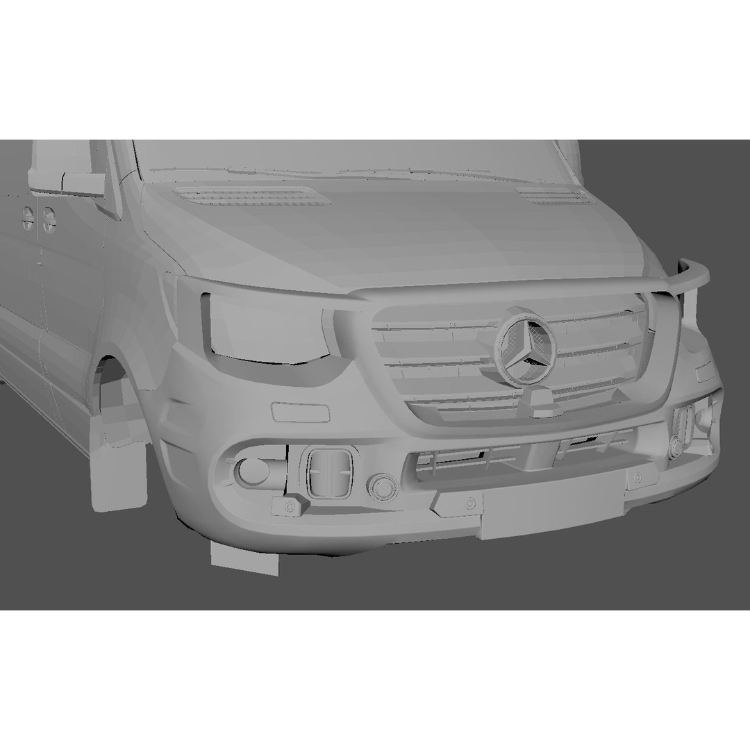 Sprinter Bullbar 3D Model – Low Poly Vehicle Asset, FBX, PBR - View 18