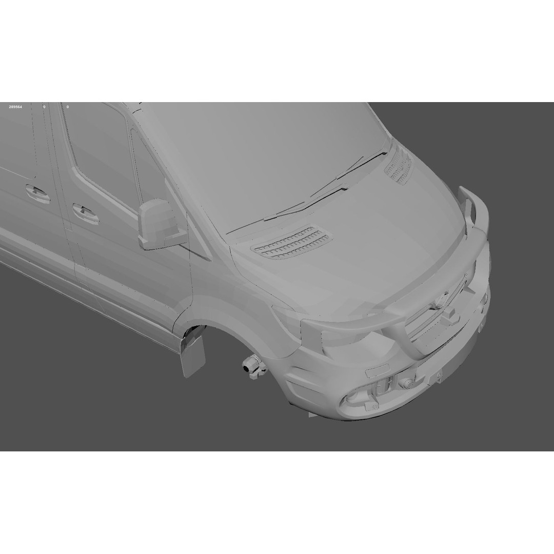 Sprinter Bullbar 3D Model – Low Poly Vehicle Asset, FBX, PBR - View 19