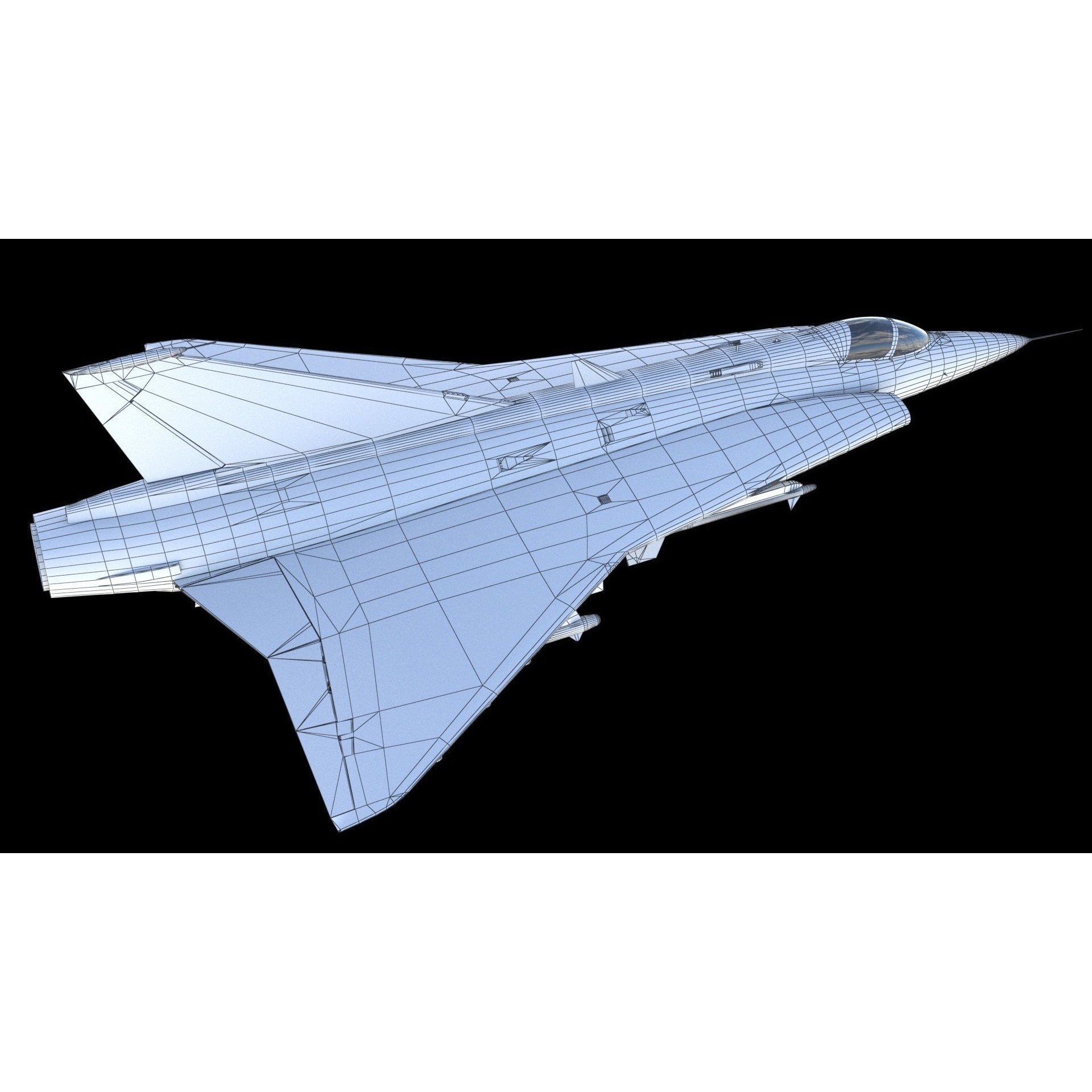 Saab 35 Draken - Game-Ready 3D Model