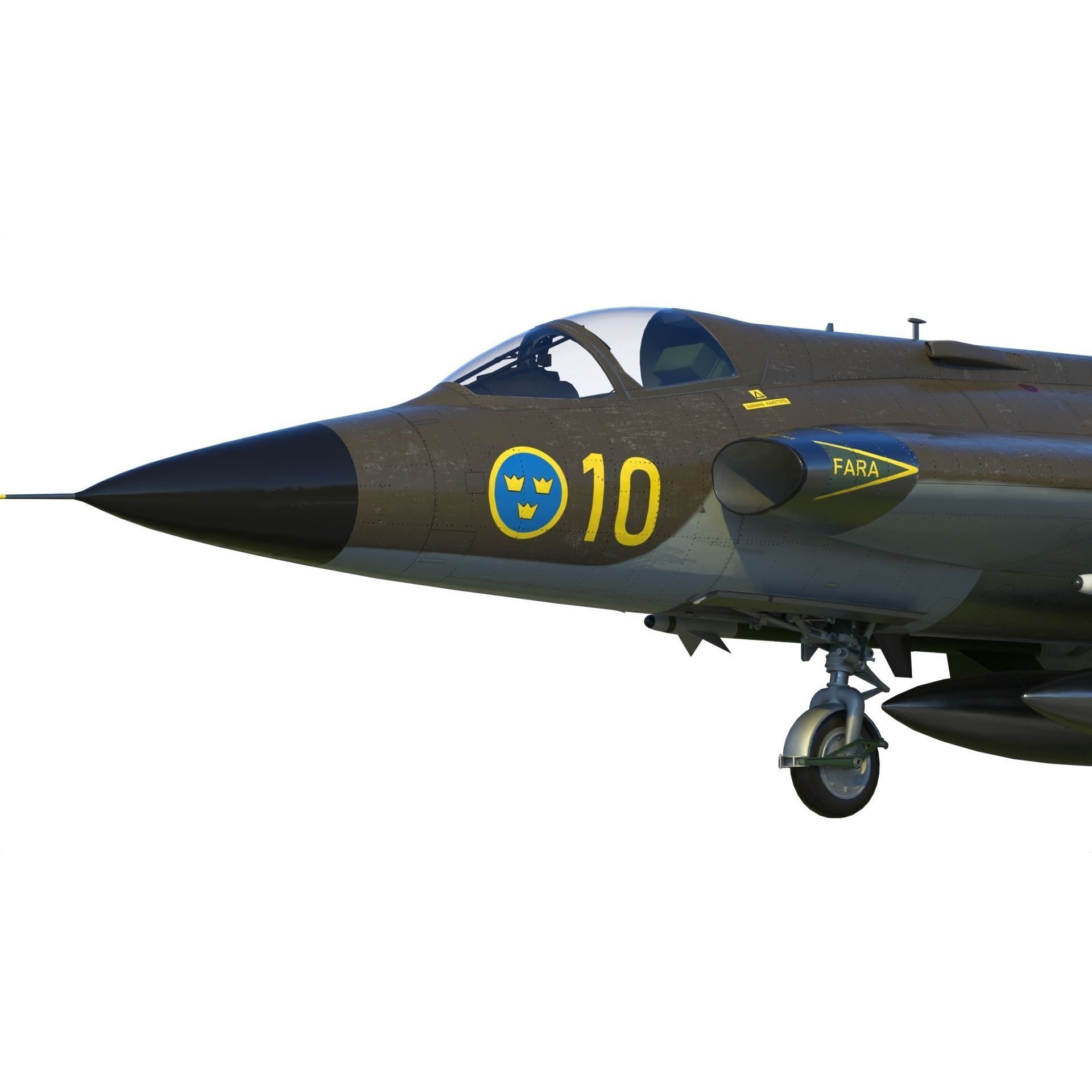 Saab 35 Draken - Game-Ready 3D Model - View 11