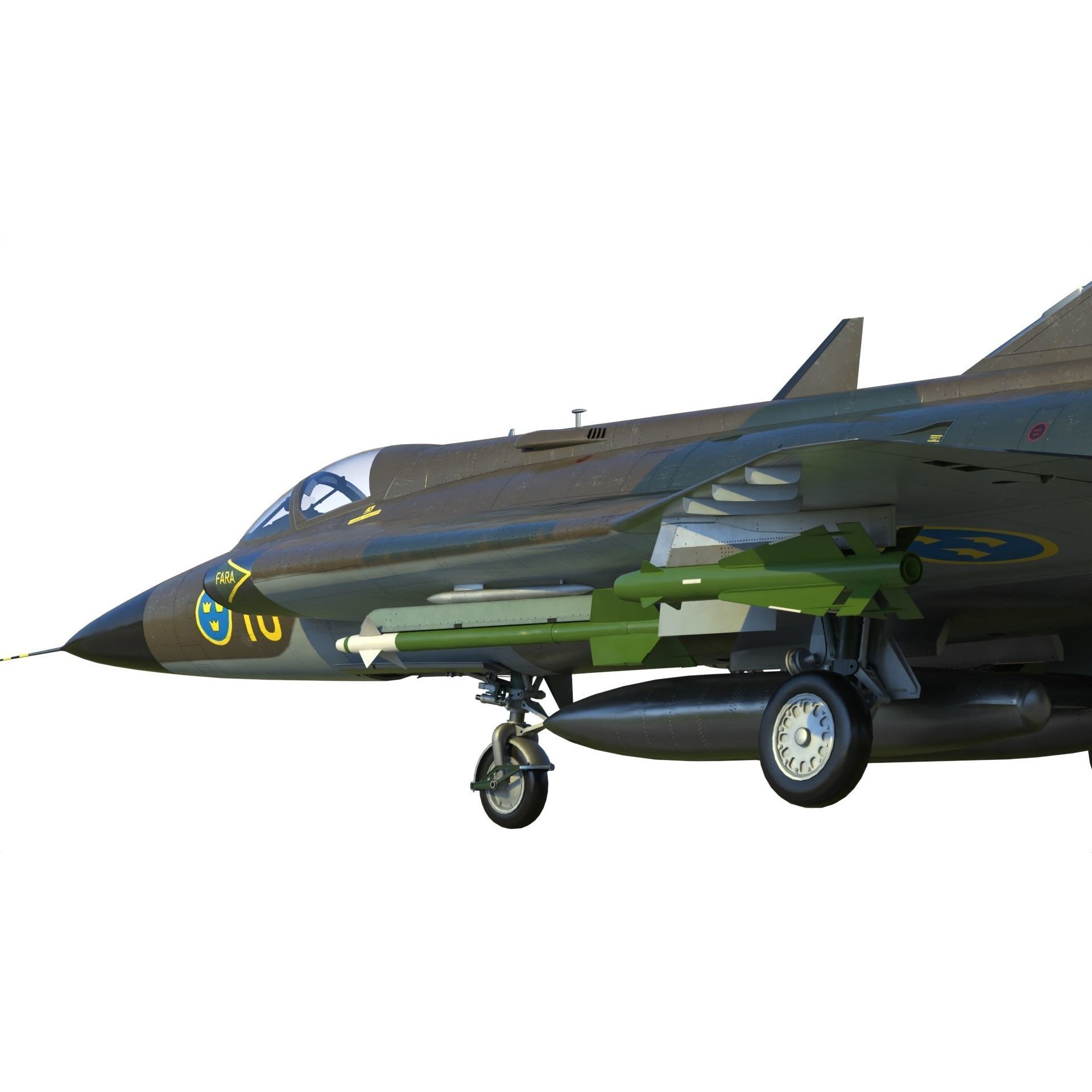 Saab 35 Draken - Game-Ready 3D Model - View 14