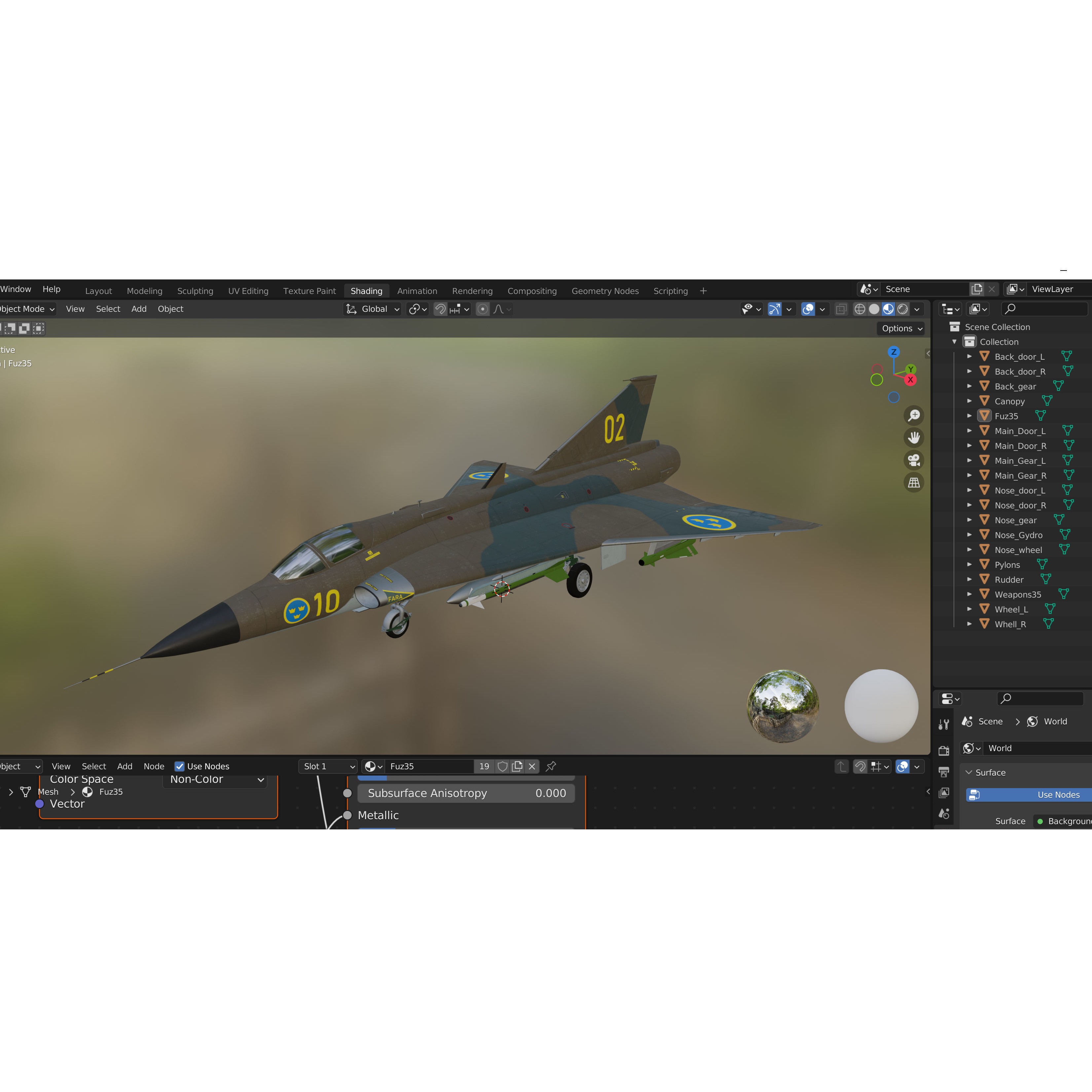 Saab 35 Draken - Game-Ready 3D Model - View 16
