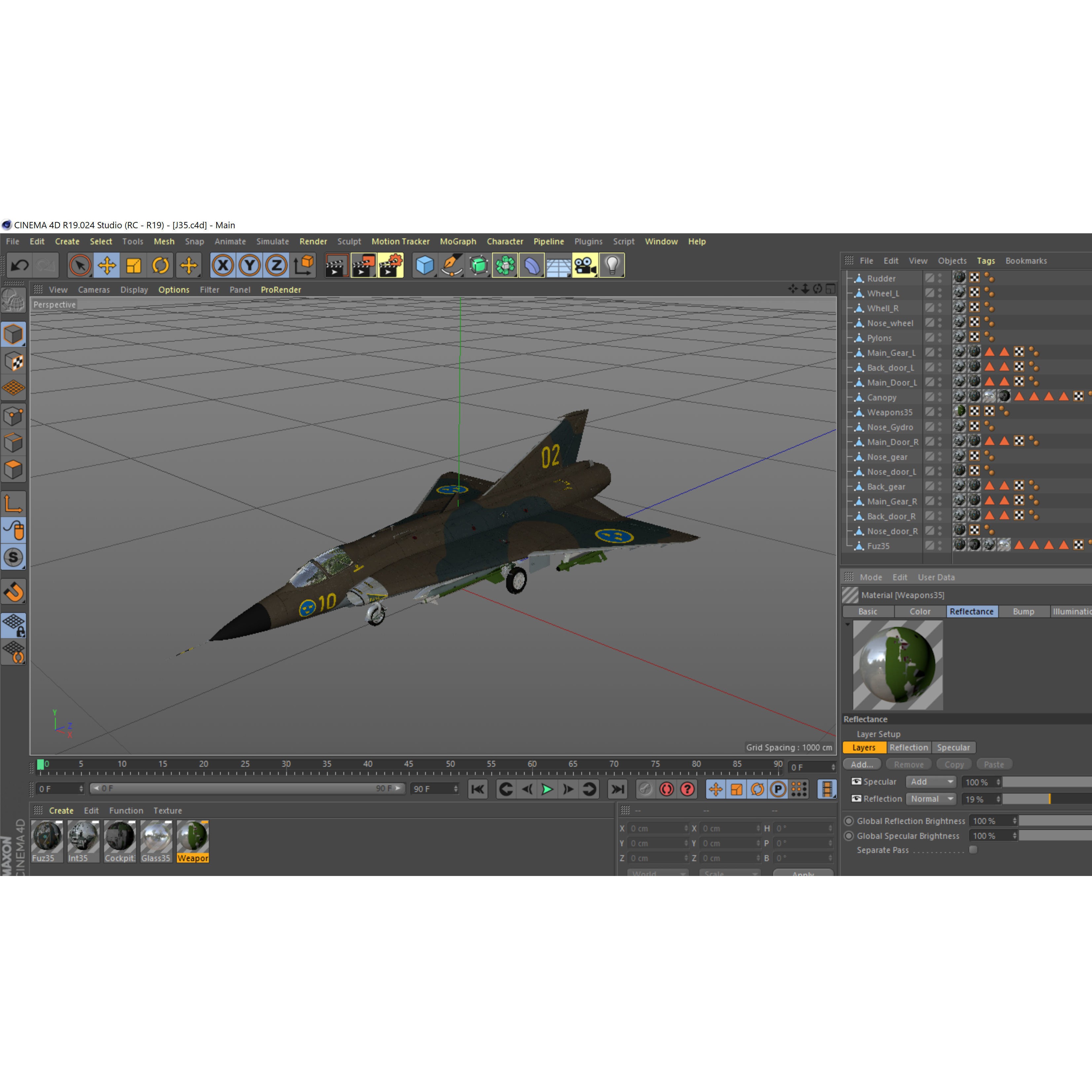 Saab 35 Draken - Game-Ready 3D Model - View 17