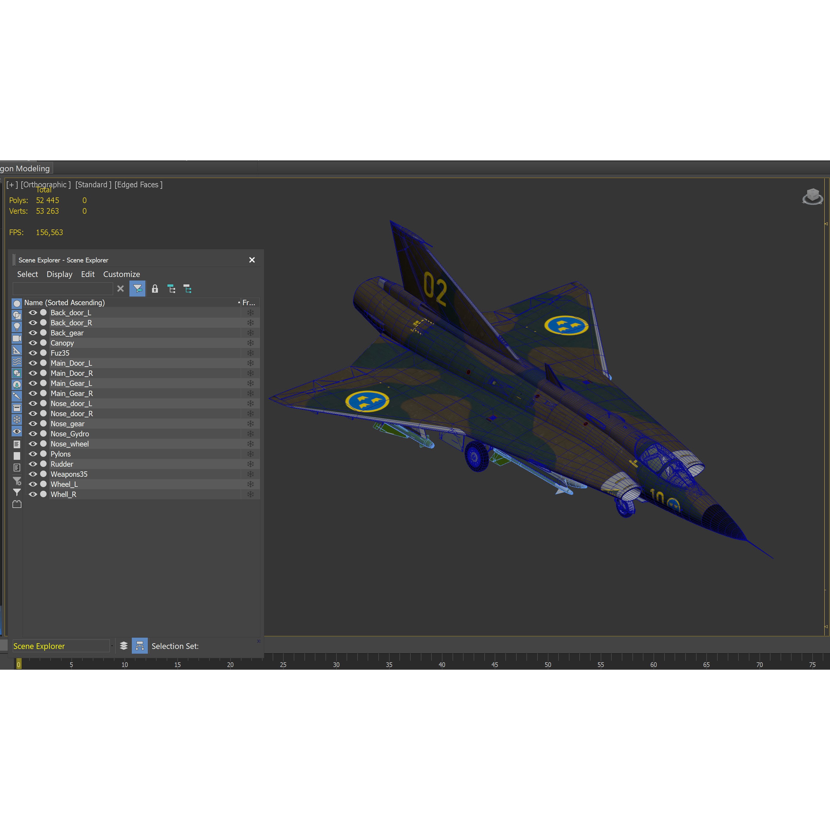 Saab 35 Draken - Game-Ready 3D Model - View 18