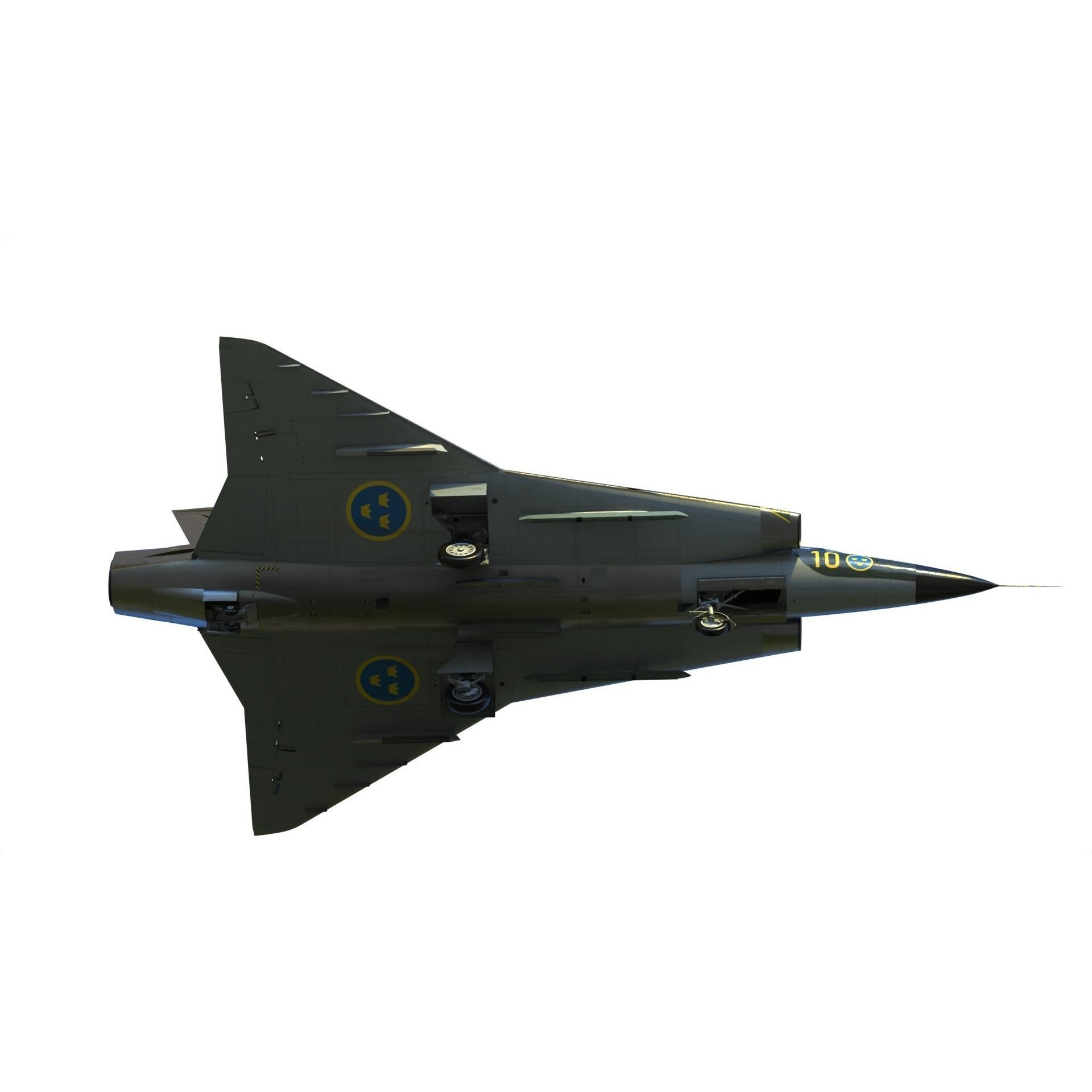 Saab 35 Draken - Game-Ready 3D Model - View 7