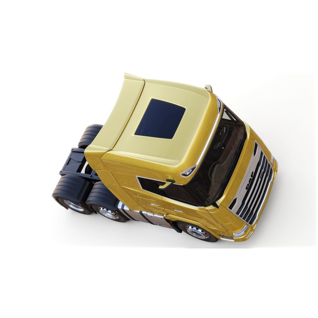 DAF XG Semi Truck 3D Model – High Poly Game Asset, FBX, OBJ - View 12