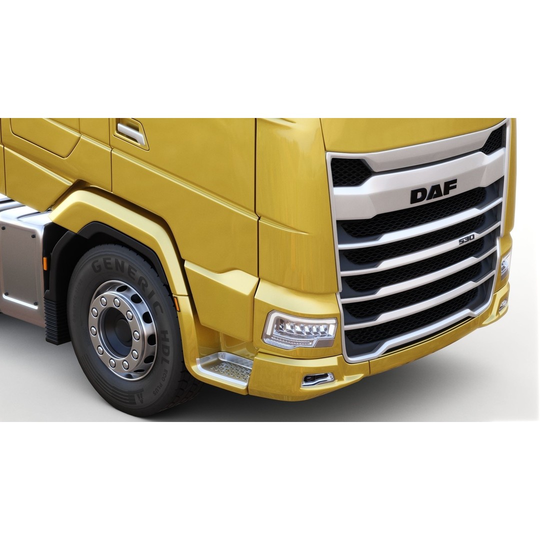 DAF XG Semi Truck 3D Model – High Poly Game Asset, FBX, OBJ - View 14