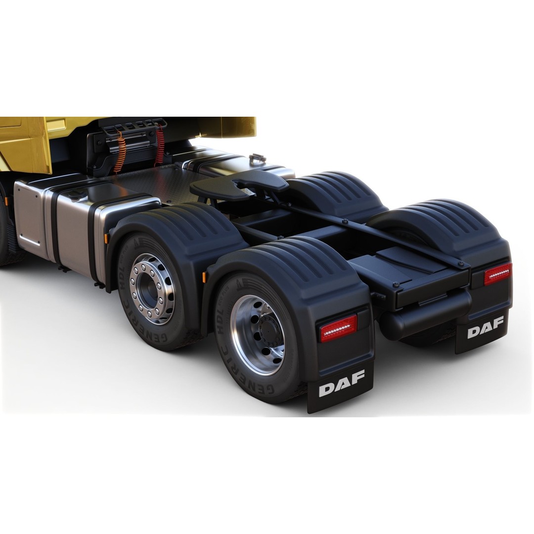 DAF XG Semi Truck 3D Model – High Poly Game Asset, FBX, OBJ - View 15