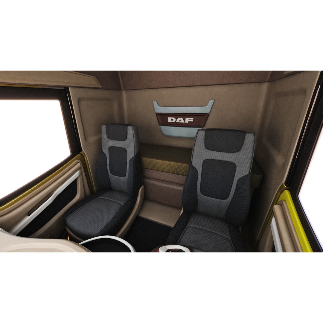 DAF XG Semi Truck 3D Model – High Poly Game Asset, FBX, OBJ - View 18